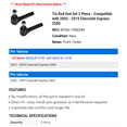 thumbnail image 2 of Tie Rod End Set 2 Piece - Compatible with 2003 - 2019 Chevy Express 2500 2004 2005 2006 2007 2008 2009 2010 2011 2012 2013 2014 2015 2016 2017 2018, 2 of 2
