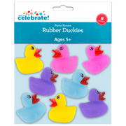 Way to Celebrate Mini Rubber Duckies Party Favors, 8 Pack