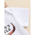 thumbnail image 6 of Suagox Baby Boys 3PCS Outfit Sets Short Sleeve Letter Cattle Head Print Romper Cactus Cattle Head Print Pants Hat Sets for 0-12 Months Baby, 6 of 10