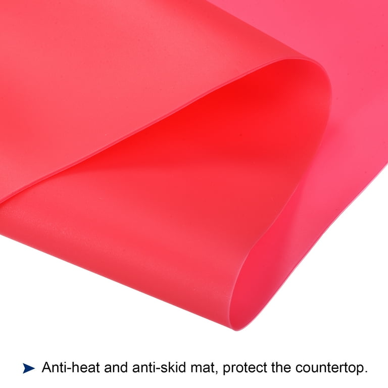Uxcell Silicone Counter Mat Heat Resistant Mat 23.2x15.5inch Red, for  Counter Top, Tableware, Desk Mat 