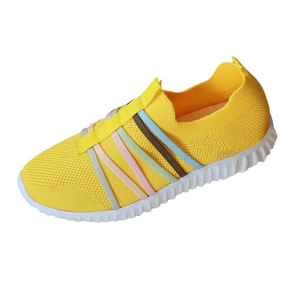 Zapatillas deportivas de mujer, de malla de color liso, transpirables, cómodas, informales y ligeras, para correr