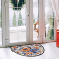 thumbnail image 2 of CURLYOOT Vintage Floral Half Round Door Mat, Indoor Outdoor Entrance Rug, Peony Semi Circular Area Rug, Non Slip Washable Absorbent Doormat, Laundry Room Rug 24'' x 36'', 2 of 7