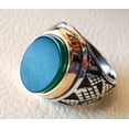 thumbnail image 5 of Green Onyx Mans Ring, Natural Green Onyx, December Birthstone, Silver Jewelry, 925 Silver Ring, Birthday Gift, Heavy Mens Ring, Arabic Design, Ottoman Style Ring, Christmas, Turkey Mens Signet Ring, 5 of 6
