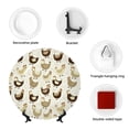 thumbnail image 4 of Zufioo Funny Chicken Print Bone China Decorative Plate, Ceramic Dinner Plate with Stand Ceramic Decoration Homewares-10in, 4 of 6