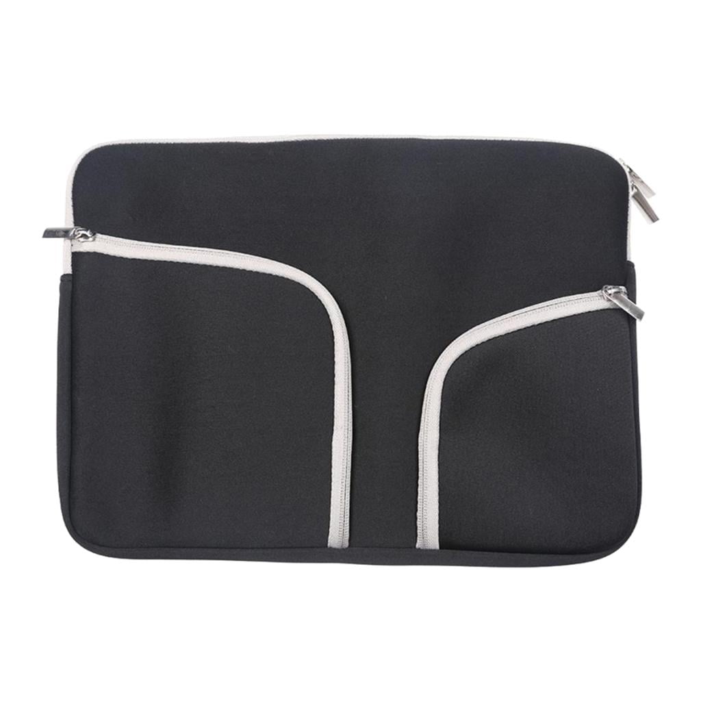 Cadorabo Funda Para Ordenador Portátil De 14" Pulgadas En Color Negro – Funda De Tela Con Forro Interior De Terciopelo Y Compartimento Con Cremallera Antiarañazos – Funda Protectora