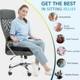 thumbnail image 3 of Gel Lumbar Support Pillow for Office Chair Car Gaming Chair Lower Back Pain Relief Back Support, Cooling Memory Foam Cushion for not stand the heat, 3D Mesh Cover Ergonomic Orthopedic Back Rest, 3 of 9