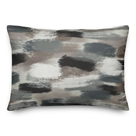 Creative Products Black Brushstroke Pattern 14x20 Indoor / Outdoor Pillow
