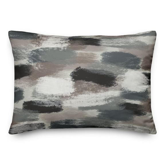 Creative Products Black Brushstroke Pattern 14x20 Indoor / Outdoor Pillow