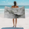 thumbnail image 2 of Beach Towels Large Quick Dry Absorbent Towels Abstract Marble Texture Sand Free Beach Towel for Pool Swimming Travel Vacation, Modern Grey Gold Stone Art Swim Towels, 2 of 7
