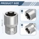 thumbnail image 2 of Uxcell 4pcs E-Torx Socket 1/2" Drive E22 Star Metric Socket 1.5" Length External Torx Shallow Sleeve 35K Alloy Steel Chrome 6 Point Spline Sleeve para Reparaciones de Autos, 2 of 7