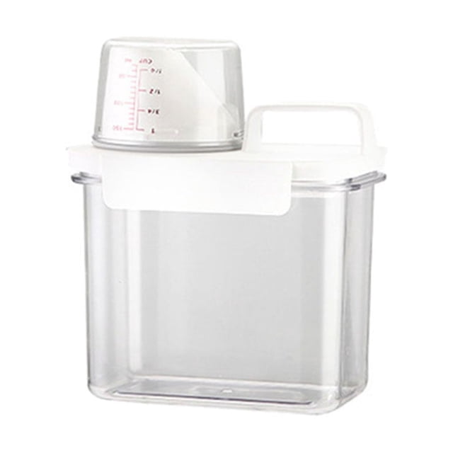 Bearachild Contenedor de detergente en polvo ABS Caja de caja transparente con boca inclinada sellada Type7 NO7