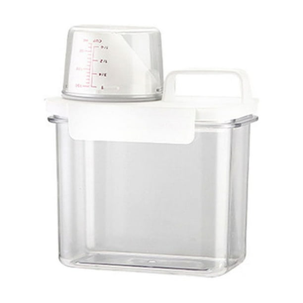 Contenedor de detergente en polvo Naiovety Caja de baño transparente a prueba de humedad 1100ml