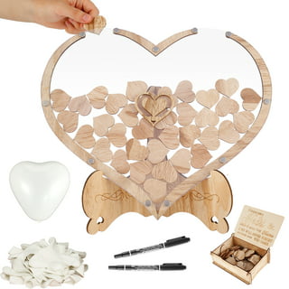 Brynnberg Wedding Guestbook Frame with Wooden Hearts