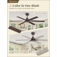 thumbnail image 3 of Ventilador de techo fabuloso de 48 pulgadas para interiores/exteriores, 6 aspas con control remoto, 3 of 7