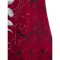 thumbnail image 4 of Top de Talla Extra con Estampados de Luna y Cordones Rosegal  Mangas largas de talla grande, 4 of 5