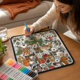 thumbnail image 2 of Christmas DIY Coloring Throw Blanket, Woodland Animals Line Art with 24 Markers, Holiday Craft Blanket, 2 of 4
