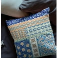 thumbnail image 4 of 26â€ Navy Orange Patch Indoor Outdoor Zippered Throw Pillow, 4 of 4