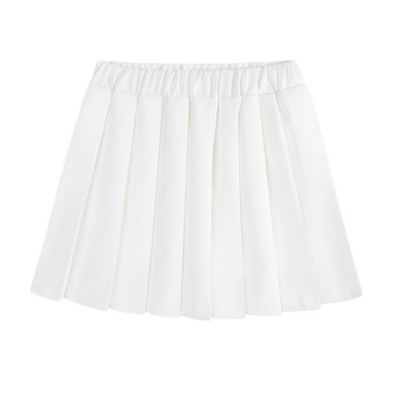 XEGLSBU Skirts for Girls 6-7 Girls Summer Fashion Waist Tennis Pleated Slim Skirt Casual Mini Waist Skirt Fashion High Skirt Girls Skirts Size 14-16 Denim White Size 9-10 Years