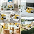 thumbnail image 6 of Yellow Black Patchwork Outdoor Pillow Covers Pack of 2 Abstract Geometric Art Waterproof Throw Pillow Covers Decorative Cushion Cases for Patio Garden Tent Balcony Couch 16x16 inch, 6 of 8