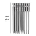 thumbnail image 2 of Juego de 8 puntas Torx LzGUNGY largas con vástago hexagonal de 100 mm y cabeza de estrella magnética, 2 of 5