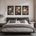 thumbnail image 4 of Large Moody Dark Flower Framed Canvas Wall Art,Retro Beige Red Peony Wall Decor,Vintage Textured Blossom Botanical Artwork,Natural Wildflower Art Print for Living Room,Bedroom,Office-16 x24 x3, 4 of 6