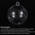 thumbnail image 4 of Uxcell 24Pcs 2.76 Inch Clear Plastic Ornaments Balls Acrylic Christmas Ornaments Balls for DIY Crafts, Christmas Trees, 4 of 6