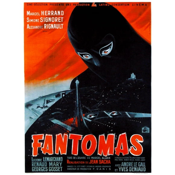 Fantomas French Poster Marcel Herrand 1947 Movie Poster Masterprint (24 x 36)