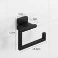 thumbnail image 1 of Matte Black Gold Bathroom Accessories Set Wall Towel Holder Roll Paper Holder Towel Ring Robe Hook Stainless Steel Hardware Set, 1 of 5