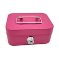 thumbnail image 2 of LNGOOR Cash Box with Lock Treasure Chest Money Box Metal Small Modern Collection Holder Piggy Bank Lock Box with Key for Prizes Adults Green, 2 of 8
