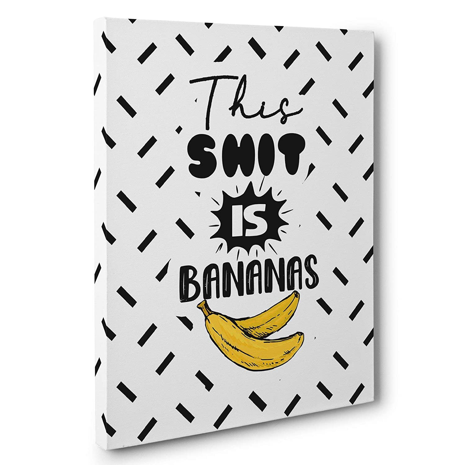 This Shit is Bananas Poster Print Wall Art Black and White Modern Geometric Typography Wall Decor