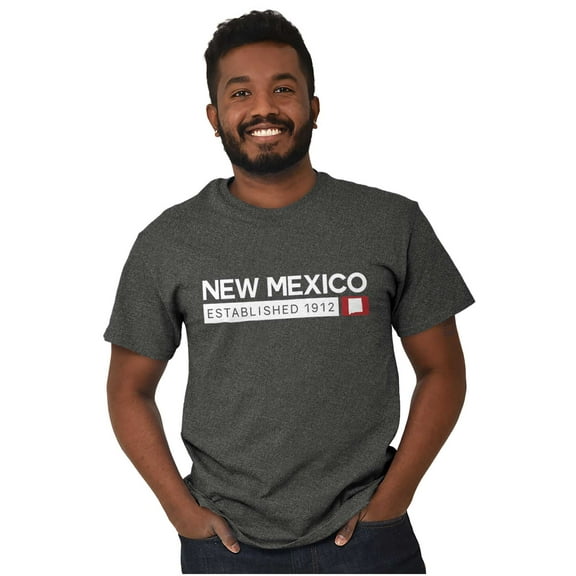 New Mexico NM Map Shape Established Men's Graphic T Shirt Tees Brisco Brands X