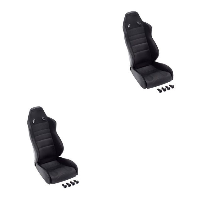 Tholdsy 1/10 Camión sobre orugas Asientos de conducción de nailon Parte mejorada Reemplazo interior de silla para Axial Wraith SCX24 90018 Negro 2piezas