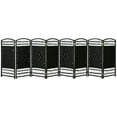 thumbnail image 3 of Red Lantern 3 ft. Short Fiber Weave Folding Screen - Black - 8 Panels, 3 of 7