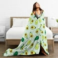 thumbnail image 5 of Avocado Throw Blanket, Super Soft Lightweight Flannel Fleece Blankets for Bed Couch Sofa, All Season Warm Cozy Fuzzy Plush Microfiber Blanket for Hot Sleepers 40x50 inches, 5 of 5
