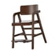 thumbnail image 5 of Silla alta de madera maciza, ajustable, resistente, para dormitorio, con reposapiés Toda la madera oscura, 5 of 8