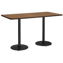 KFI Studios Mode 3.5' x 6' Bistro Table, River Cherry, Black