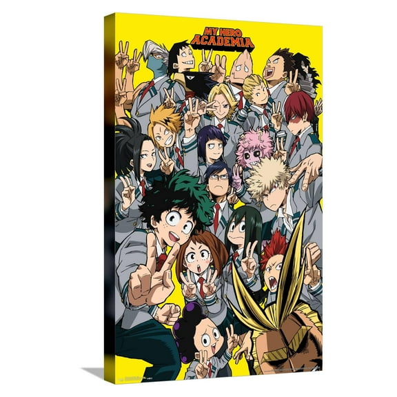 My Hero Academia - Teaser Canvas Wall Poster, 14.725" x 22.375"