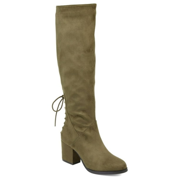 olive colored knee high boots