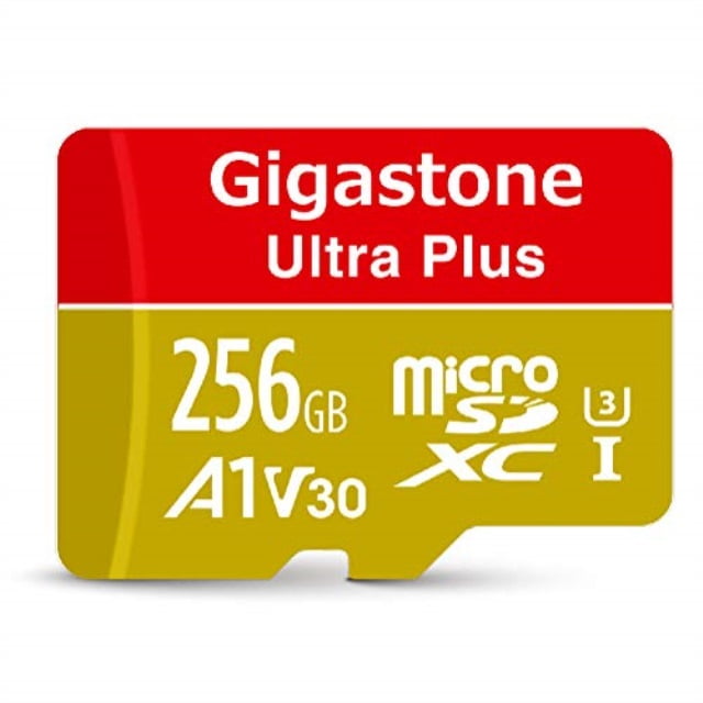 Gigastone 256GB Micro SD Card, A1 V30 Run App for Smartphone, UHD 4K