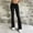 Black, variant on Women's Foldover High Waist Bootcut Yoga Pants Plain Tummy Control Workout Flared Leggings