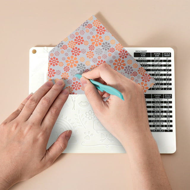 Mini tablero de puntuación de líneas en relieve para hacer sobres creativos para carta de caja de regalo DIY