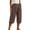 #05 Brown 【Mix, Match & Rotate: Stock Up on Daily Colors】, variant on Women's Cotton Casual Capris with Drawstring Elastic Waist, Loose Fit Pockets for Women, Cropped Pants for Women Summer Lounge Beach, Capri Pants for Women | UKHCCC,Army Green L