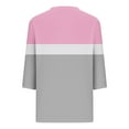 thumbnail image 7 of Womens Plus Size Tops 3/4 Length Sleeve Fall Fashion Trendy Casual Going Out Tops Cold Shoulder V Neck Gradient Plaid Graphic Shirts Casual Elegant Fall Blouse, 7 of 7
