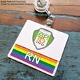 thumbnail image 3 of RN Badge Buddy - Heavy Duty Horizontal Badge Buddies for Registered Nurses - Spill & Tear Proof Cards - 2 Sided USA Printed Role Identifier Tag Backer - by Specialist ID (Rainbow), 3 of 4