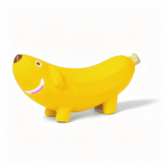 BESTSKY Banana Squeaky Dog Toy Safe Latex Rubber Dog Chew Molar Toy Interactive Toy for Puppy Small Medium Dogs