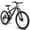 24in + Gray&Green + Carbon Steel, variant on A2660 26 Inch Mountain Bike, 21-Speed Disc Brakes, Durable Frame, Front, Rear Dual-Shock Absorption, Unisex for Commuting, Travel, School, Mountain and City Road Cycling