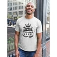 thumbnail image 2 of Royal Crown Graphic "Kings Are Born In July" Birthday Quote Men White T-Shirt, Male Medium, 2 of 4