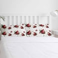 thumbnail image 5 of Christmas Cardinal Full Size Comforter Set, Red Bird Poinsettia Leaf Winter Soft Bedding for All Seasons, 4 Pcs Bed Set with 1Comforter (86"x86") ,1 Sheet(80"x116"), 2 Pillowcases (19"x29"), 5 of 7