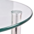 thumbnail image 6 of Topbuy Oval Coffee Table Tempered Glass Top Tea table w/ Chrome Base  for Living Room Clear, 6 of 9