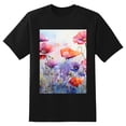 thumbnail image 2 of Plus Size Shirt for Women Black Tops for Women Short Sleeves Shirt for Women Flowers15 T Shirt Crewneck Shirt for Women 5XL, 2 of 5